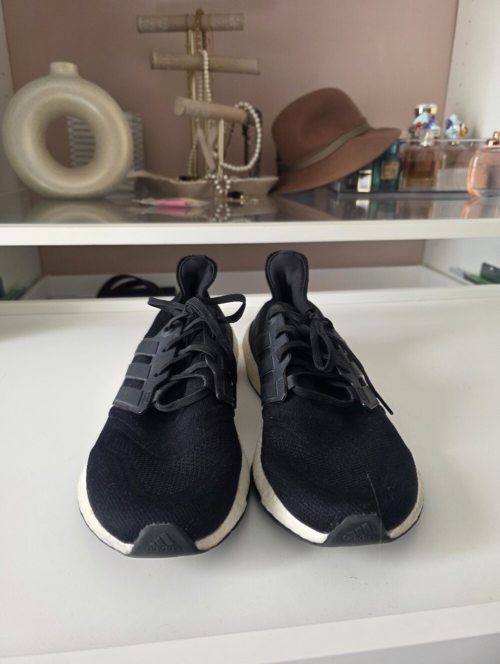 adidas Black Knit Sneakers with White Midsole